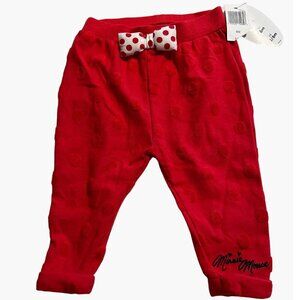 Disney Parks Infant Girls Pants Size 6 months New with Tags Minnie Mouse Texture